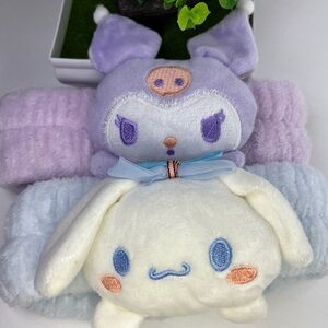 Blue & White Sanrio Multicolor Cinnamoroll Plush Hair band,Kawaii Accessories